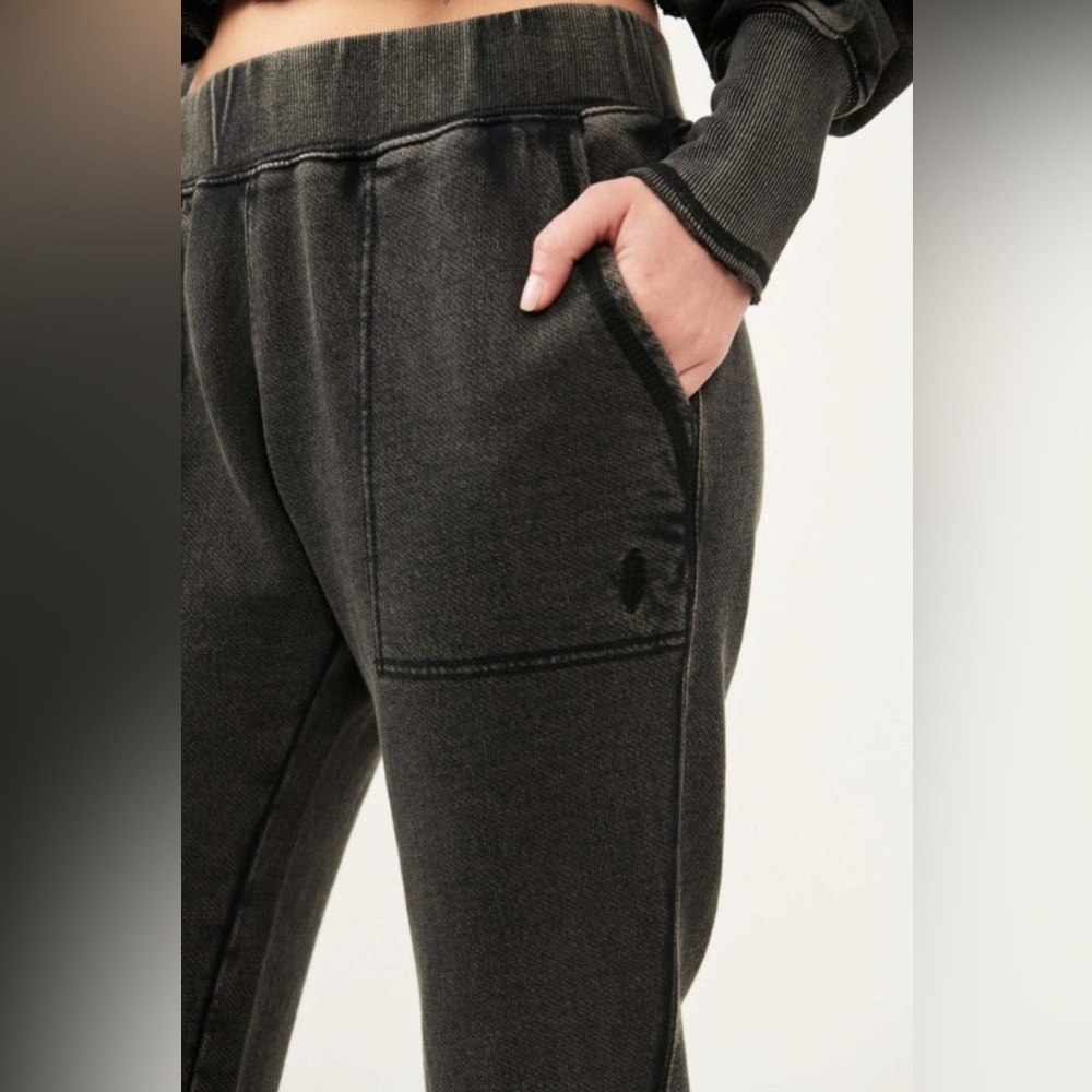 FP Movement Gray Textured Cropped Pants Sz S